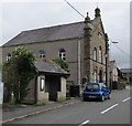 Heol Giedd bus shelter near a chapel, Ystradgynlais