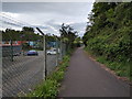 Cycle path past the industrial area
