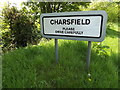 Charsfield Village Name sign