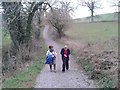 SX8863 : Walkers near Cockington Court by Rob Purvis