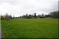 Playing fields below Loughor Castle