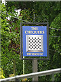 The Chequers Public House sign