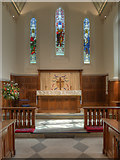 SU2103 : Burley Church Chancel, Altar and East Window by David Dixon