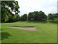 SJ8154 : Alsager Golf Course: bunker and green by Jonathan Hutchins