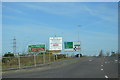 Road signs for the new bypass, A6