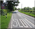 SO5933 : Bend ahead on the B4224 in Oldway, Herefordshire by Jaggery