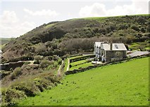 SW9980 : View from the path up to Lobber Point, Port Isaac by Derek Voller