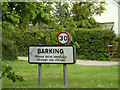TM0652 : Barking Village Name sign on the B1078 Barking Road by Geographer