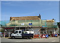 Renewing the thatch on the Red Lion - front elevation