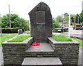 Dedication on Ystradgynlais War Memorial