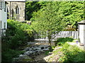 The weir from Luddenden Bridge