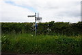 Road sign on Ham Road at White End