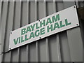 TM1051 : Baylham Village Hall sign by Geographer