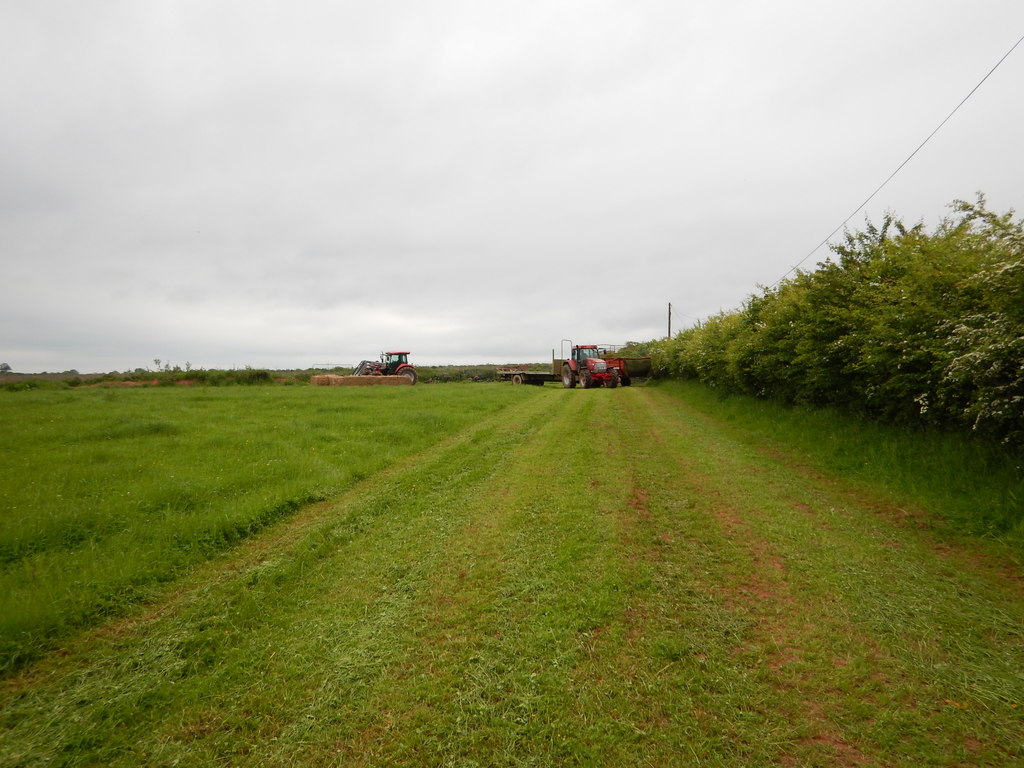 Farm Tractors working in Field close to... © James Emmans :: Geograph