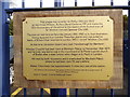 Plaque at Hanborough Station