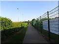 Footpath through the sports facilities