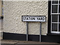 TM0954 : Station Yard sign by Geographer