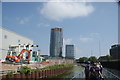 View of Capital Towers next to the Bow Flyover from the River Lea #3