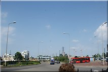 TQ3881 : View of the East India Dock Road junction from East India Dock Road by Robert Lamb
