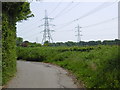 Pylons next to Crouch Lane