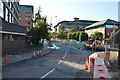 Roadworks in the city centre