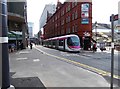 Midland Metro tram No. 36 at the end of the line in Stephenson Street, Birmingham