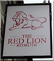 Red Lion name sign, Fore Street, Redruth