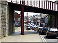 NT1691 : Railway bridge at Cowdenbeath High Street by Thomas Nugent