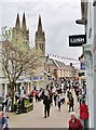 Looking down the pedestrianized  Pydar Street, Truro