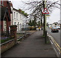 SO9322 : Warning sign - roundabout ahead, Gloucester Road, Cheltenham by Jaggery