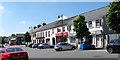 A terrace of shops at the centre of Markethill