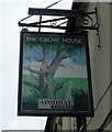 Sign for the Grove House public house