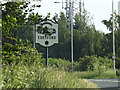 TL8684 : Thetford Town sign on the A1066 Mundford Road by Geographer