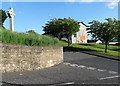 Celtic Cross and Mural in Upper Irish Street