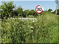TM0948 : Somersham Village Name sign on Somersham Road by Geographer