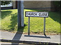 TM0948 : Church Close sign by Geographer