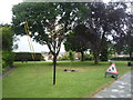 Village sign and green, Goostrey