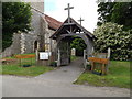 TM0846 : St.Mary's Church Lych Gate by Geographer