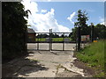 TM1147 : Entrance to Bramford Water Treatment Works by Geographer