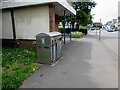 Combined litter and recycling bin in Maindee, Newport