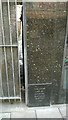 SN5881 : Foundation stone on Inkwells (former Burtons), North Parade, Aberystwyth by Christopher Hilton