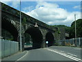 A646 passing under railway arches