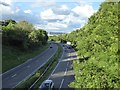 A500 eastwards from road bridge