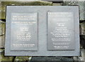 Inscriptions on Birgham Millennium War Memorial Cairn