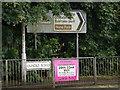 TL1696 : Roadsigns on the A605 Oundle Road by Geographer