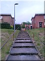 West Howe: steps to Moore Avenue houses and footpath U31