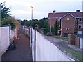 West Howe: footpath U32 and a block of flats