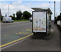 Ultimate Blends advert on a Malpas Road bus shelter, Newport