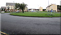 Roundabout in the middle of crossroads, Alway, Newport