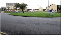 ST3487 : Roundabout in the middle of crossroads, Alway, Newport by Jaggery
